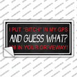 Bitch In My GPS Novelty Sticker Decal