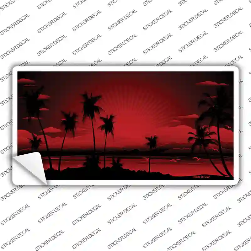 Sunset Red Novelty Sticker Decal