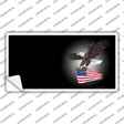 Eagle Flag Offset Novelty Sticker Decal
