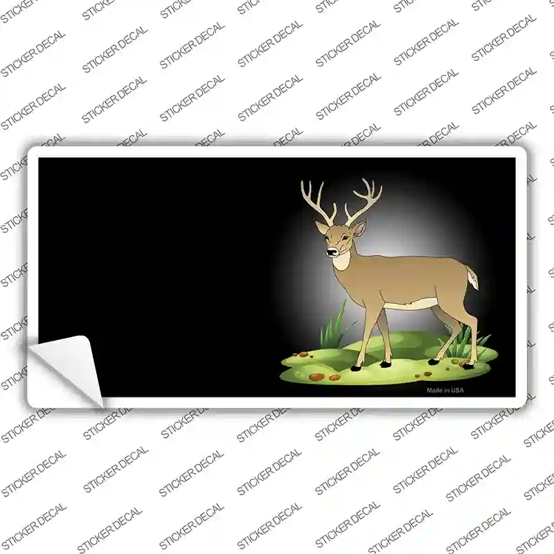 Deer Offset Novelty Sticker Decal