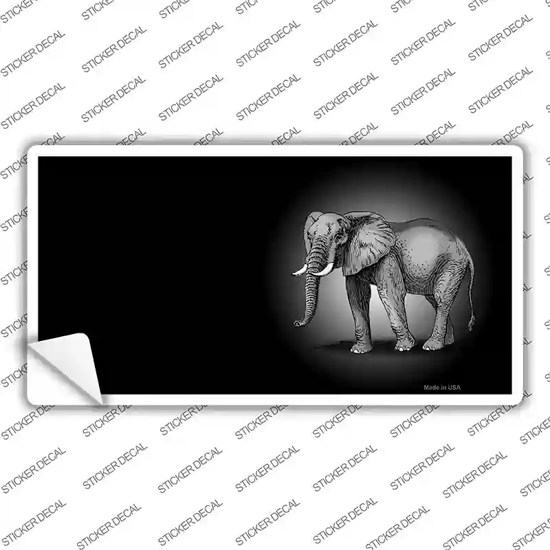 Elephants Offset Novelty Sticker Decal