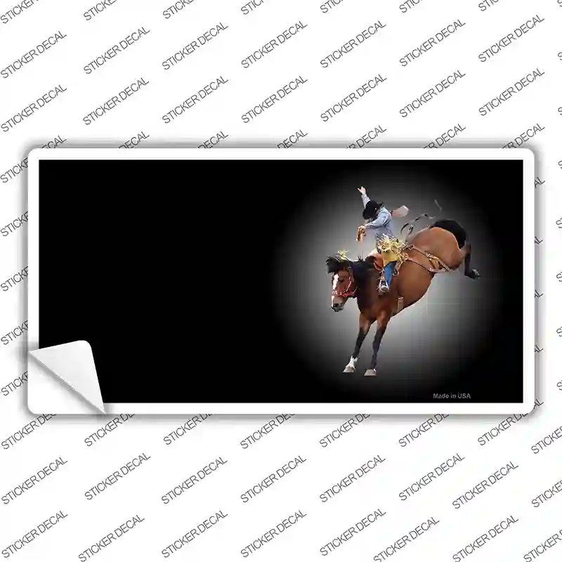 Buckin Bronco Offset Novelty Sticker Decal