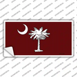 South Carolina Flag Burgundy Novelty Sticker Decal