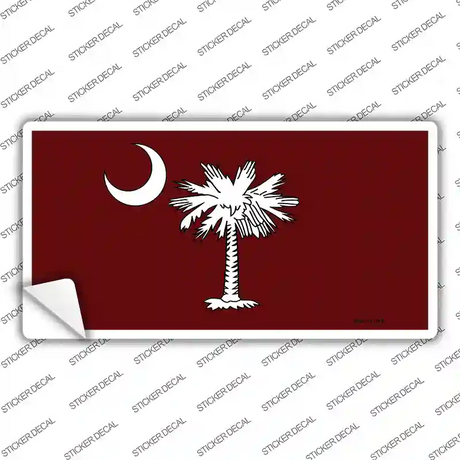 South Carolina Flag Burgundy Novelty Sticker Decal
