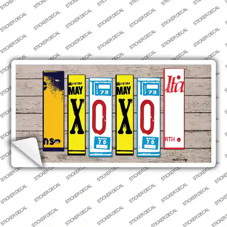 XOXO Art Novelty Sticker Decal