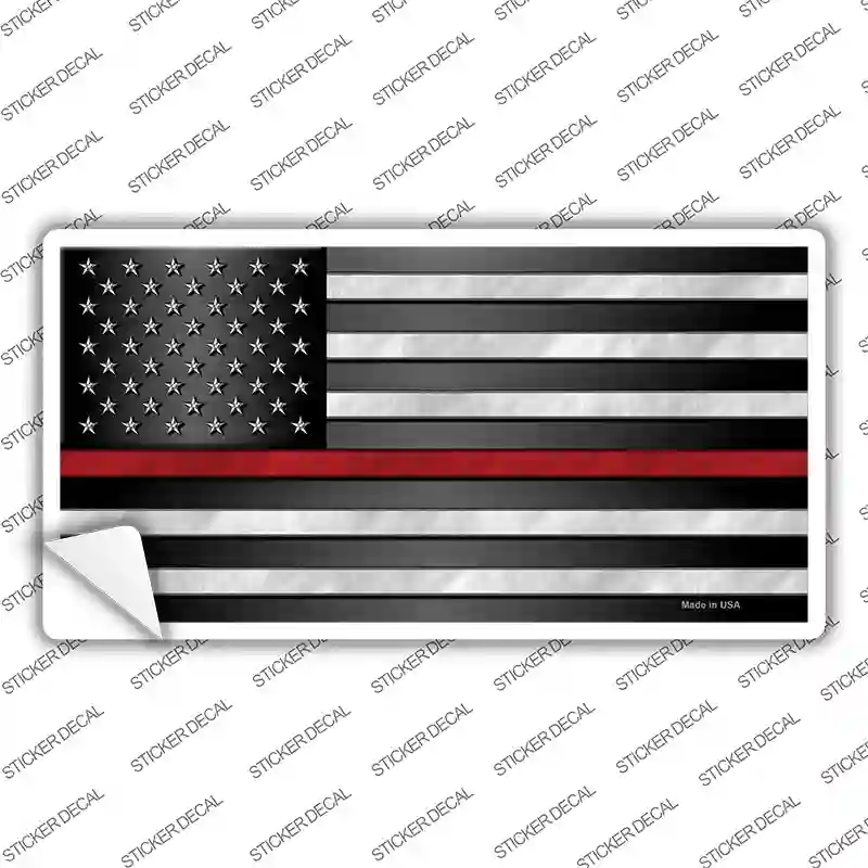 American Flag Thin Red Line Flag Novelty Sticker Decal