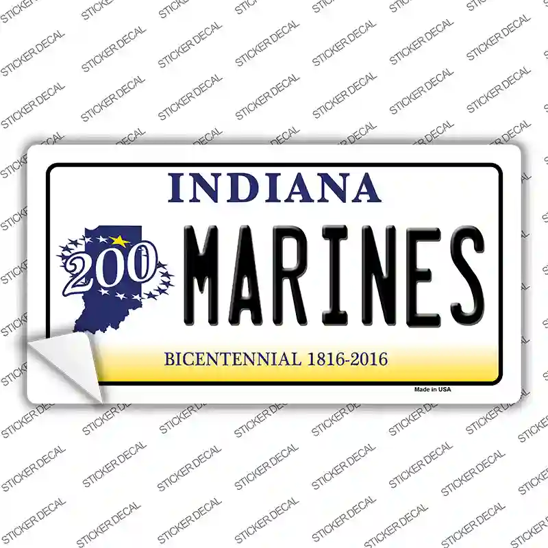 Indiana Marines Novelty Sticker Decal