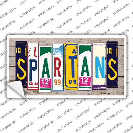 Spartans Wood Art Novelty Sticker Decal