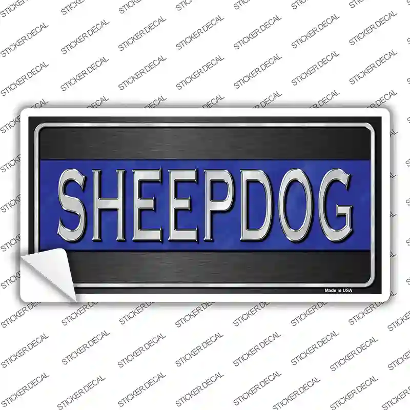 Sheepdog Thin Blue Line Novelty Sticker Decal