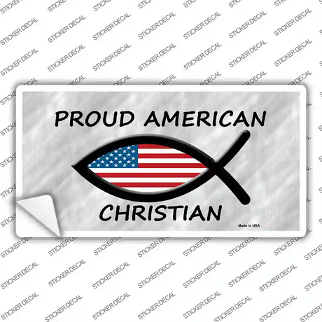 Proud American Christian Novelty Sticker Decal