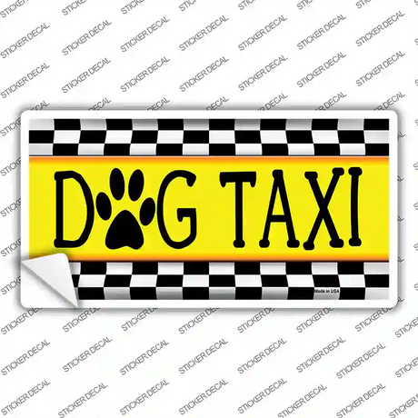 Dog Taxi Novelty Sticker Decal