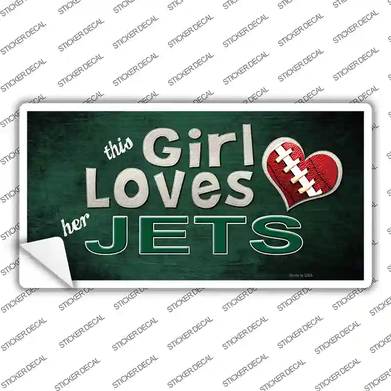 This Girl Loves Her Jets Novelty Sticker Decal