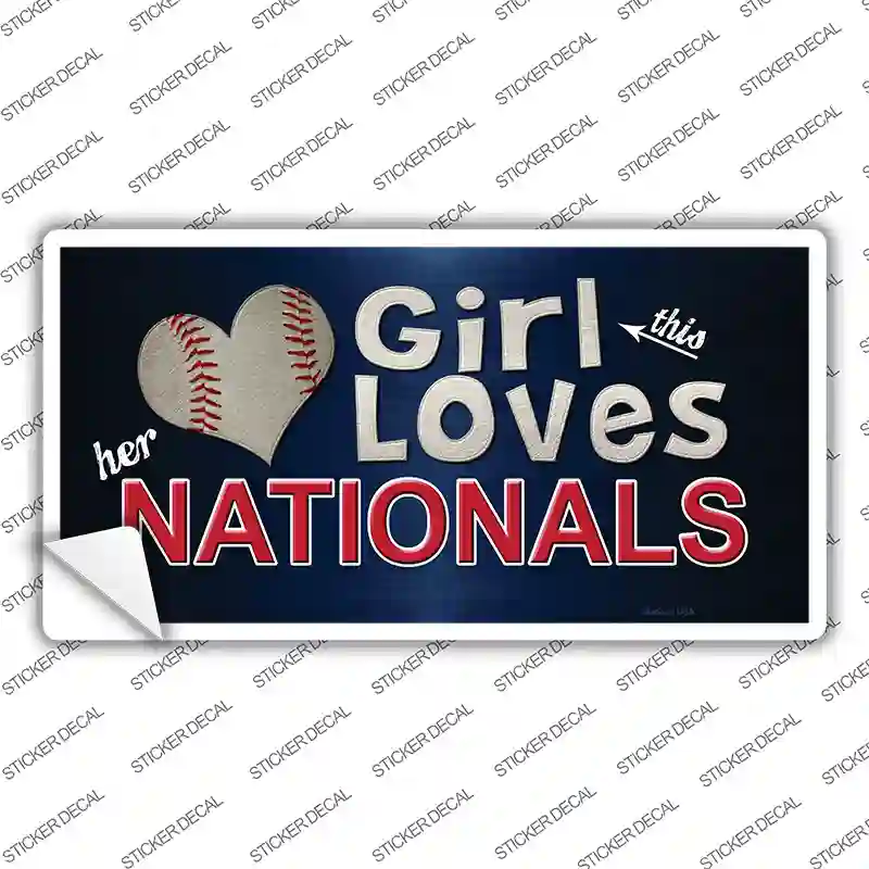 This Girl Loves Her Nationals Novelty Sticker Decal