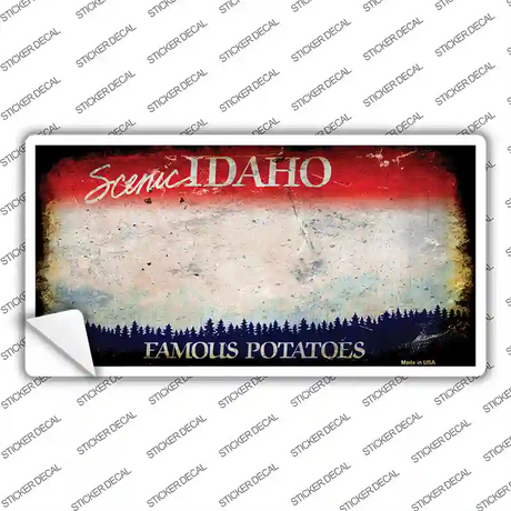 Idaho State Rusty Novelty Sticker Decal