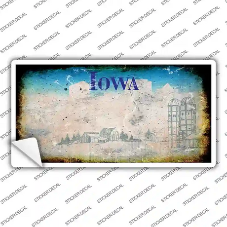 Iowa State Rusty Novelty Sticker Decal