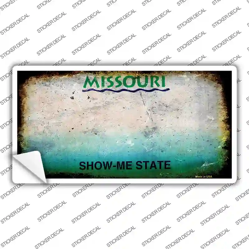 Missouri State Rusty Novelty Sticker Decal