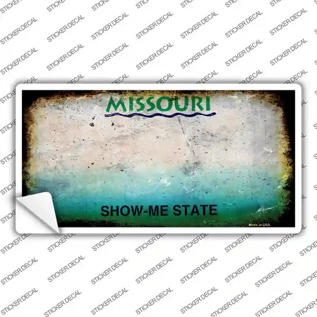 Missouri State Rusty Novelty Sticker Decal