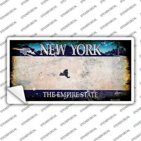 New York State Rusty Novelty Sticker Decal