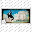Wyoming State Rusty Novelty Sticker Decal