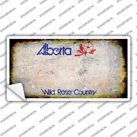 Alberta State Rusty Novelty Sticker Decal