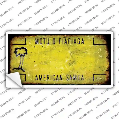American Samoa Rusty Novelty Sticker Decal