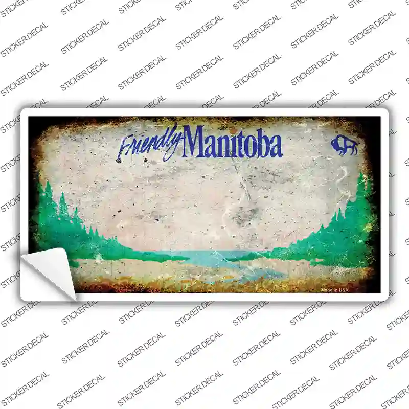 Manitoba Rusty Blank Novelty Sticker Decal