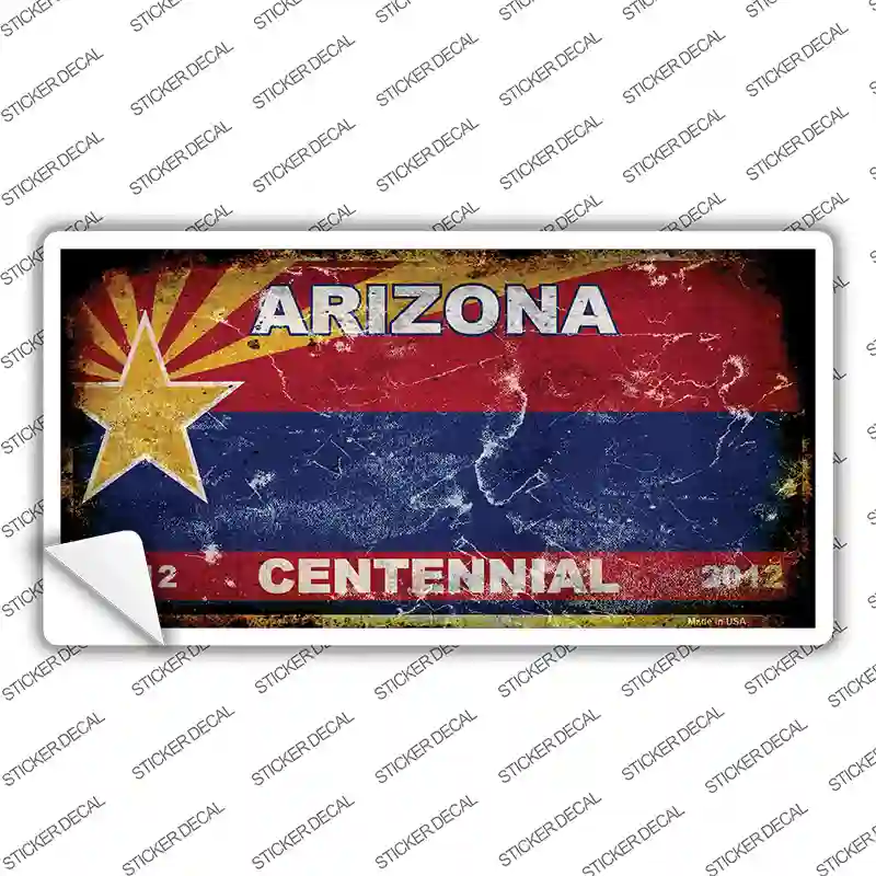 Arizona Centennial State Rusty Novelty Sticker Decal