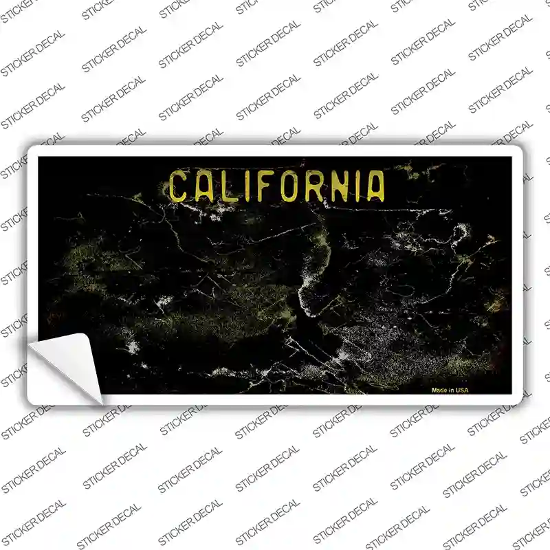 California Black State Rusty Novelty Sticker Decal