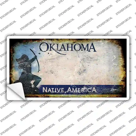 Oklahoma Rusty Novelty Sticker Decal