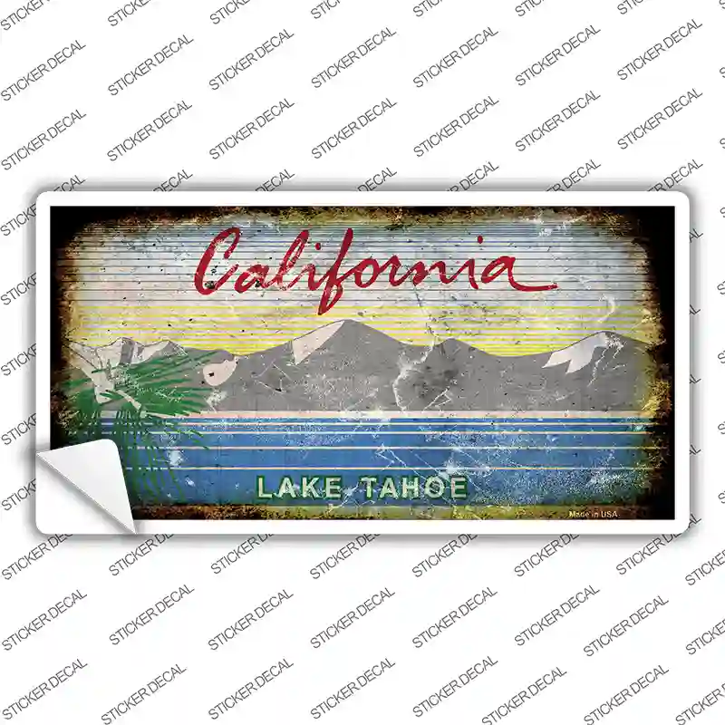 California Lake Tahoe Rusty Novelty Sticker Decal