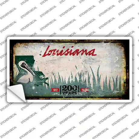 Louisiana Rusty Novelty Sticker Decal