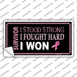 Breast Cancer Survivor Ribbon Novelty Sticker Decal