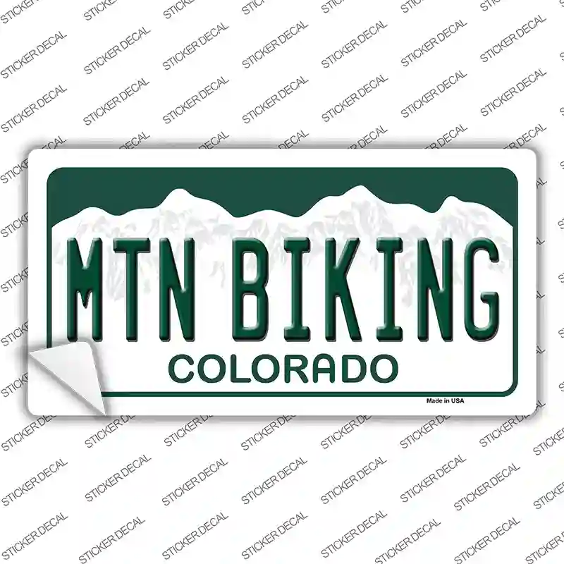 Mtn Biking Colorado Novelty Sticker Decal