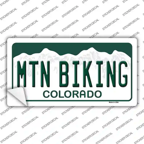 Mtn Biking Colorado Novelty Sticker Decal