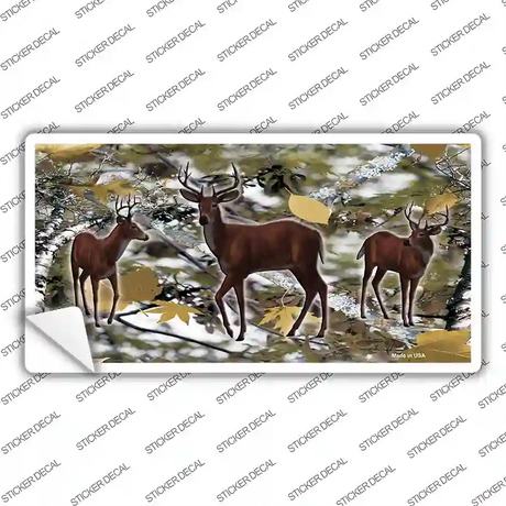 Deer On Camo Novelty Sticker Decal
