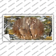 Two Deer On Camo Novelty Sticker Decal