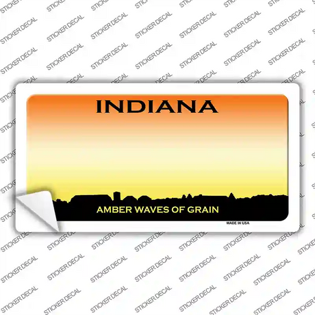 Indiana Amber Waves Novelty Sticker Decal