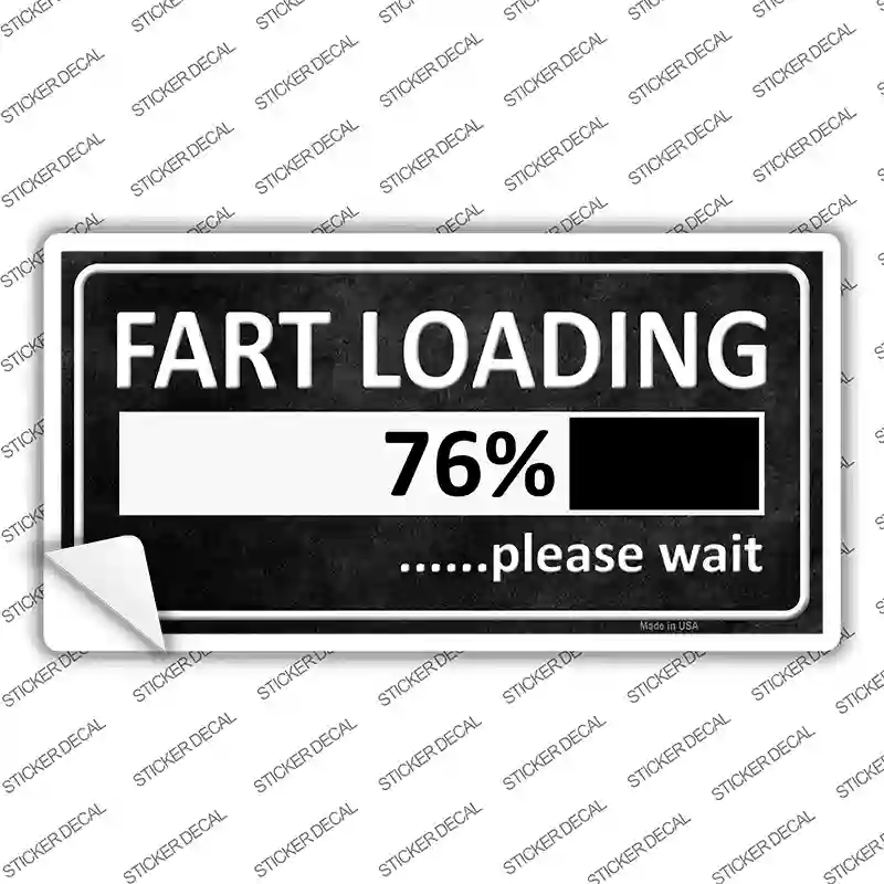 Fart Loading Novelty Sticker Decal