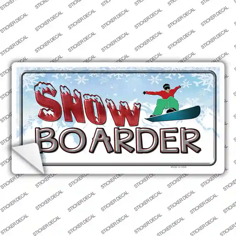 Snow Boarder Novelty Sticker Decal