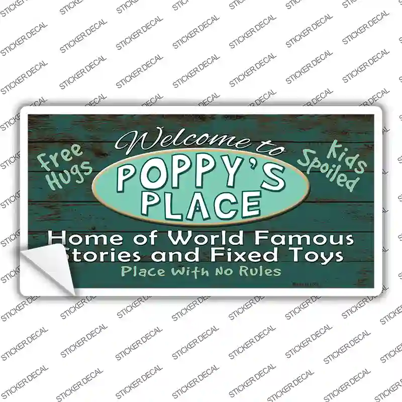 Poppys Place Novelty Sticker Decal