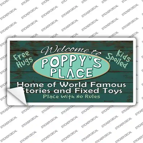 Poppys Place Novelty Sticker Decal