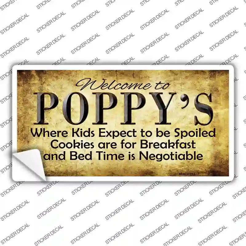 Poppys Novelty Sticker Decal
