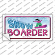 Snow Boarder Girl Novelty Sticker Decal