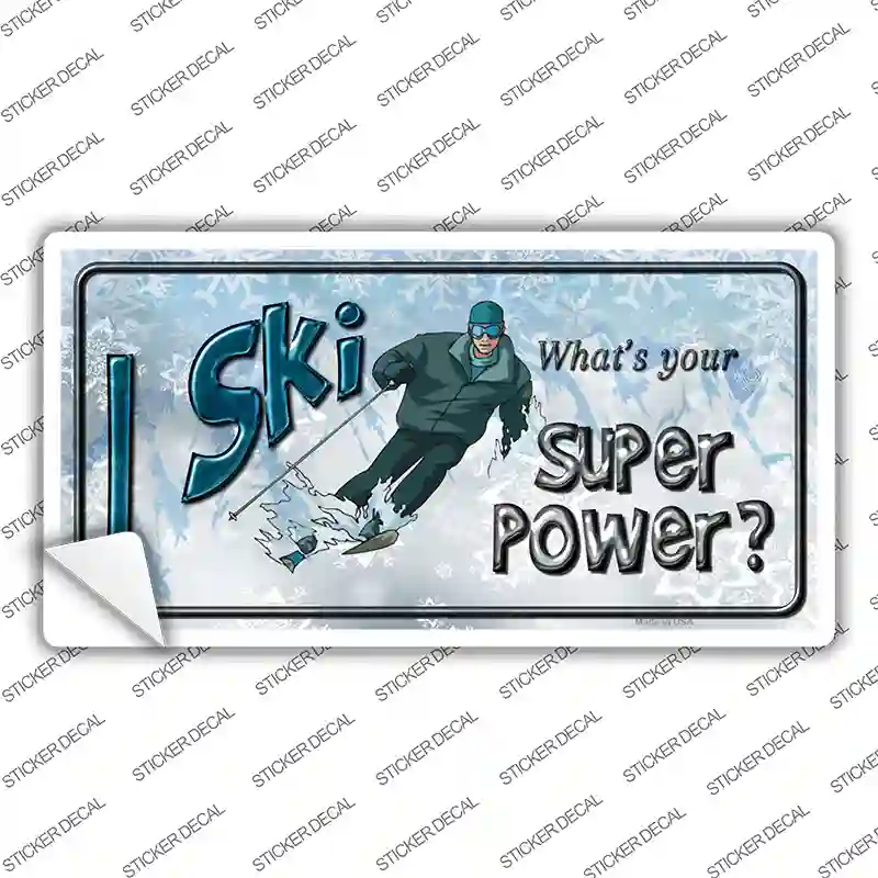 I Ski What's Your Super Power Novelty Sticker Decal