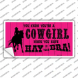 Pink Cowgirl Novelty Sticker Decal