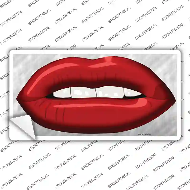 Red Lips Novelty Sticker Decal