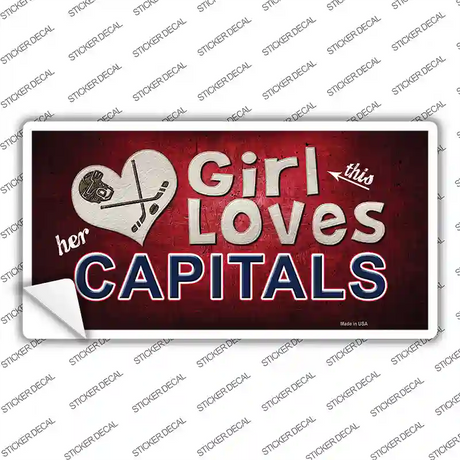 This Girl Loves Her Capitals Novelty Sticker Decal