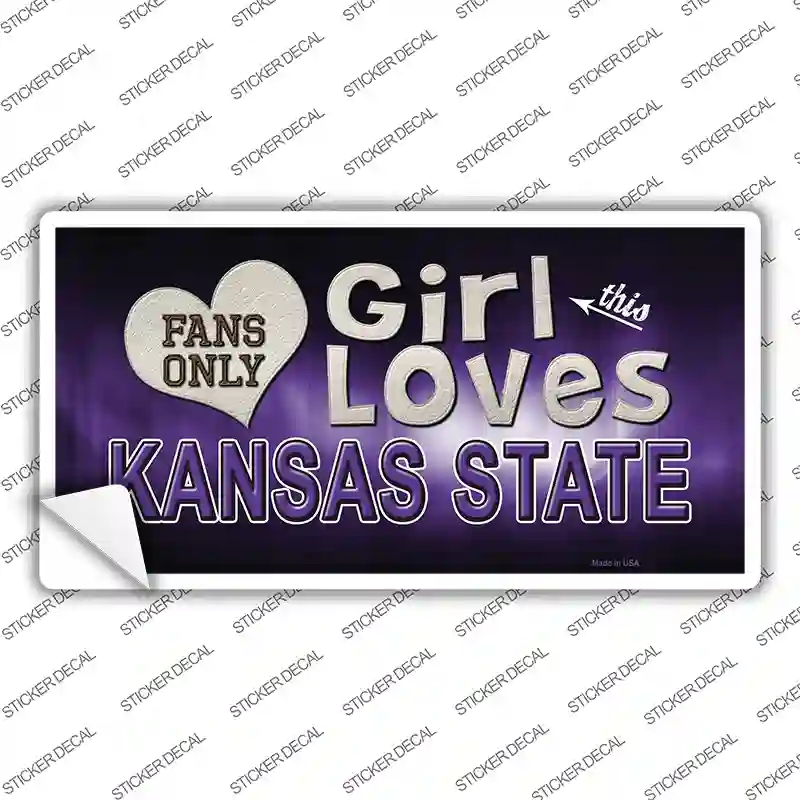 This Girl Loves Kansas State Novelty Sticker Decal