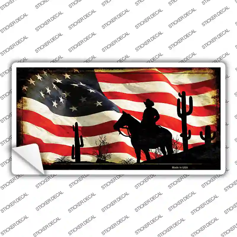 American Cowboy Novelty Sticker Decal