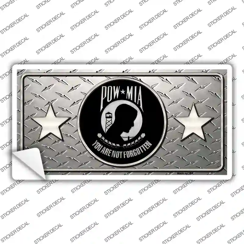 POW MIA Diamond Novelty Sticker Decal